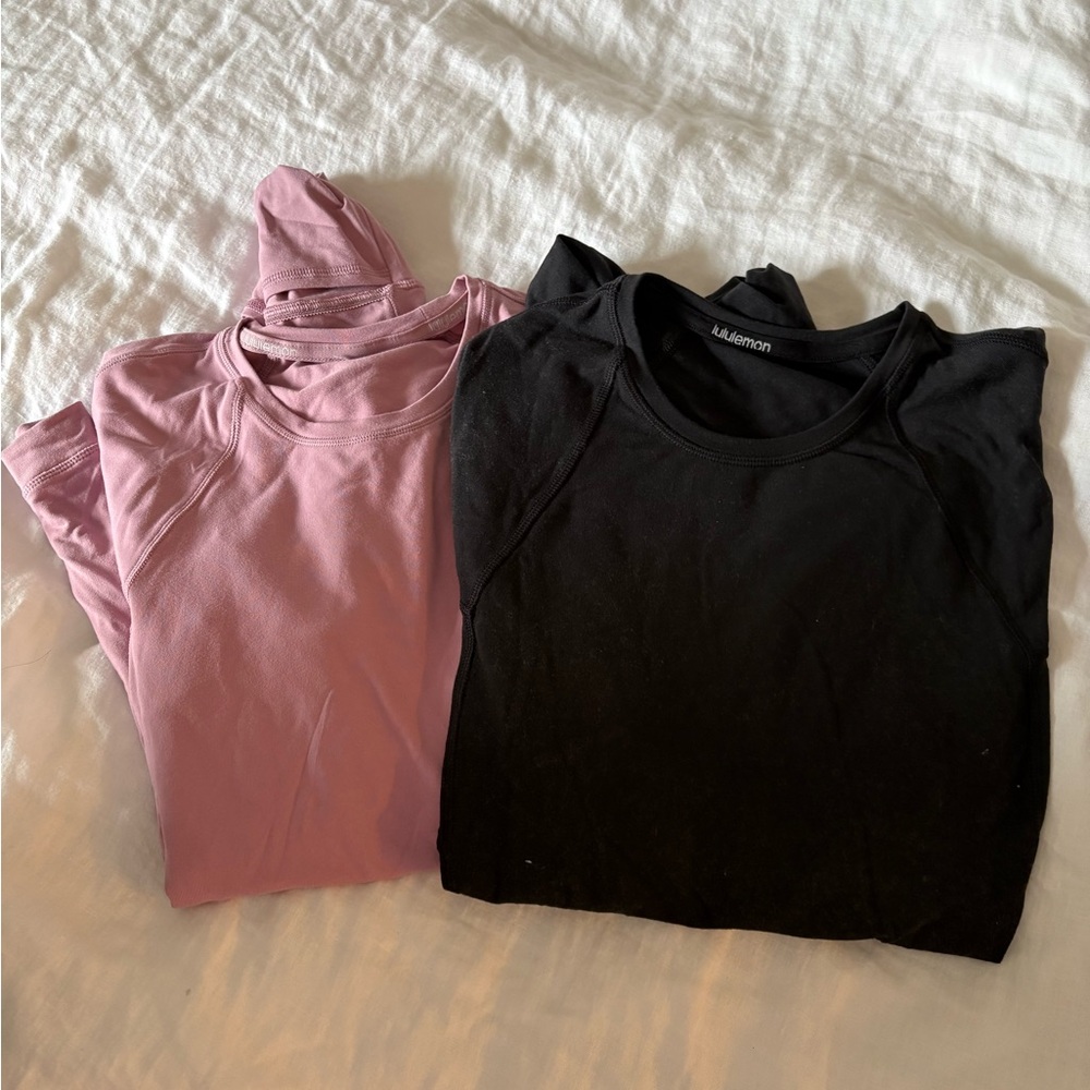 lululemon athletica Pink and Black Tops